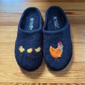 Haflinger Wool Chicken Themed House Slippers